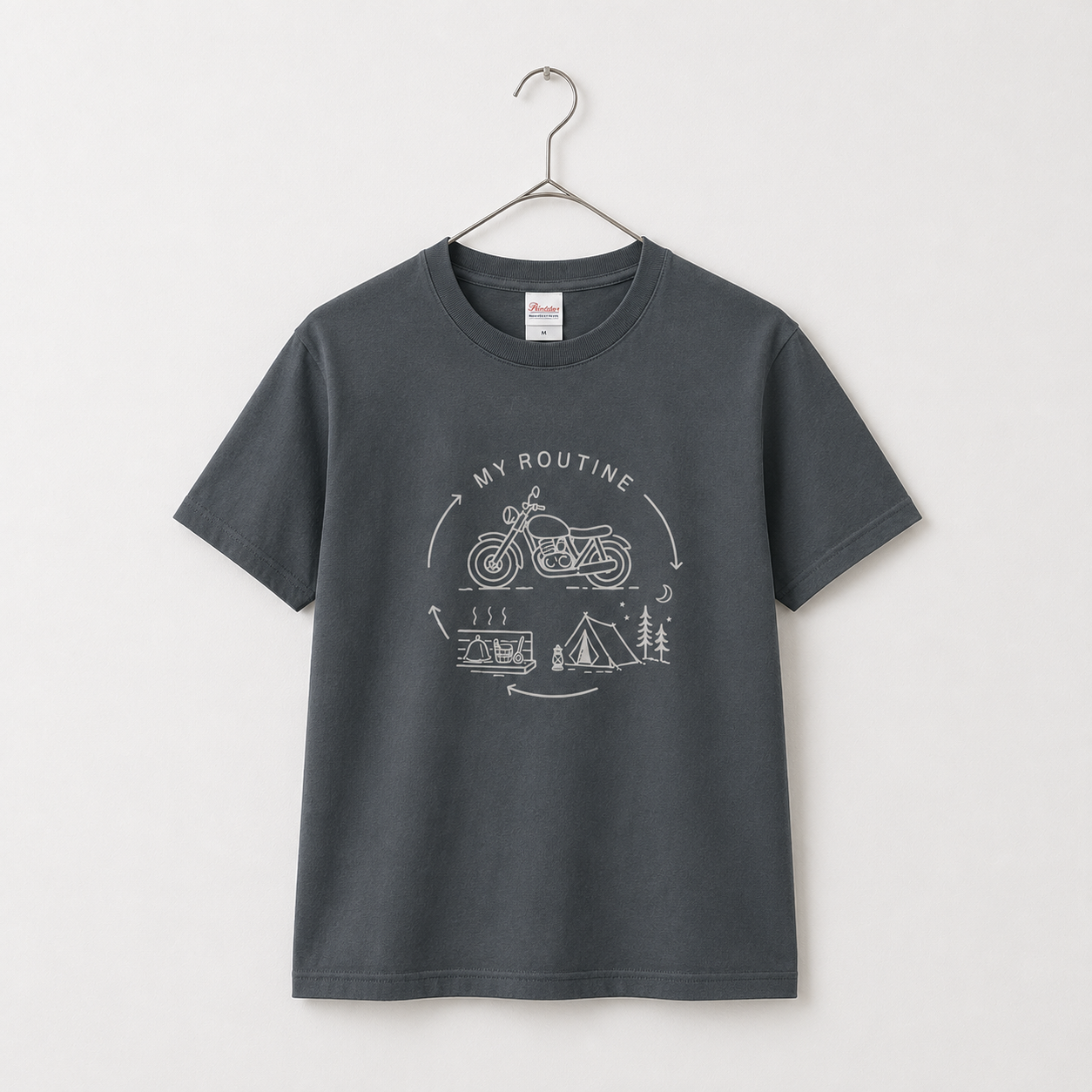 My Routine マイルーティンTシャツ バイク&キャンプ&サウナ02