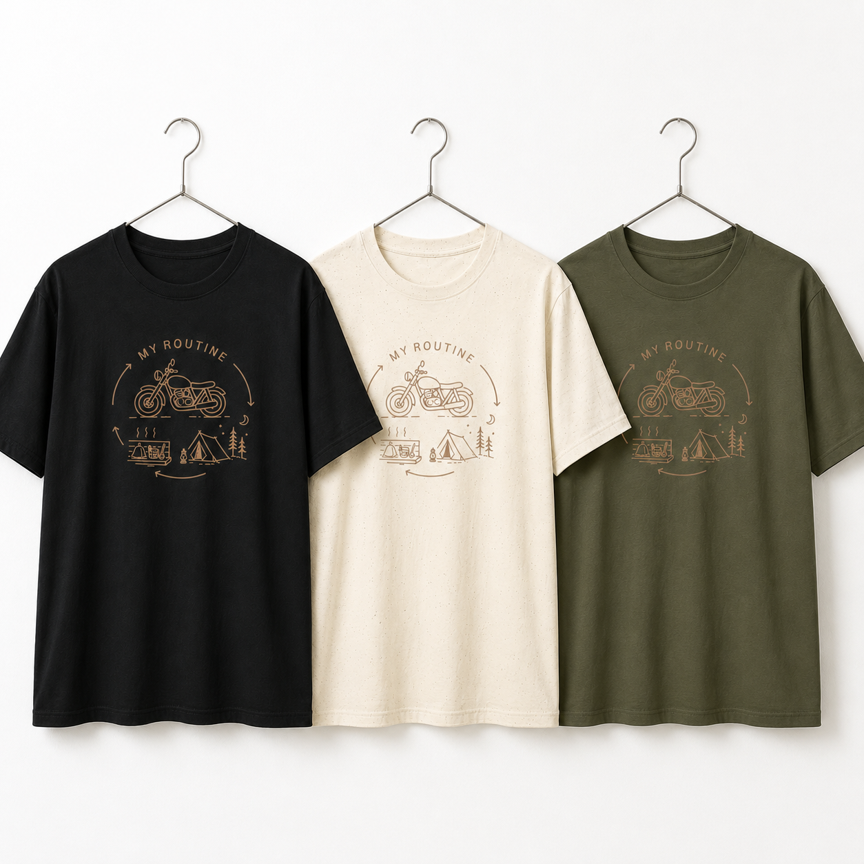 MY ROUTINEバイクTシャツ3色