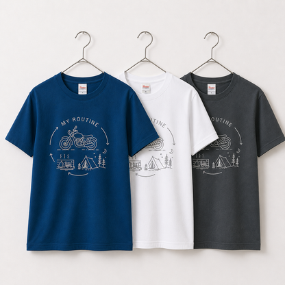 My Routine マイルーティンTシャツ バイク&キャンプ&サウナ02