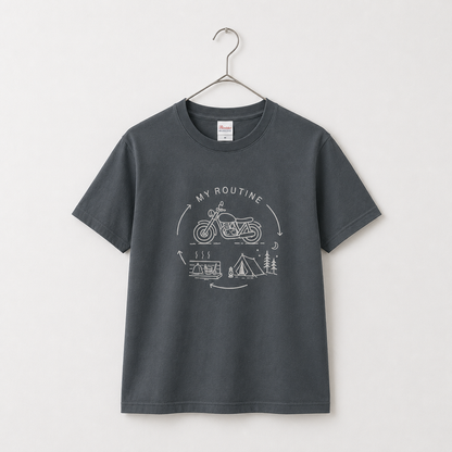 My Routine マイルーティンTシャツ バイク&キャンプ&サウナ02