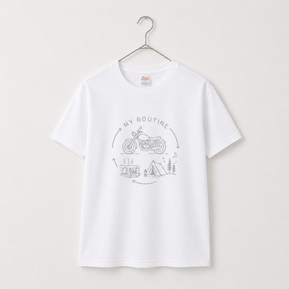 My Routine マイルーティンTシャツ バイク&キャンプ&サウナ02